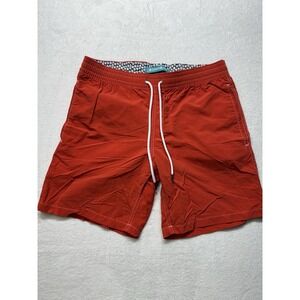 Bonobos Swim Trunks Mens Small Red Back Pocket Draw String Mesh Lining